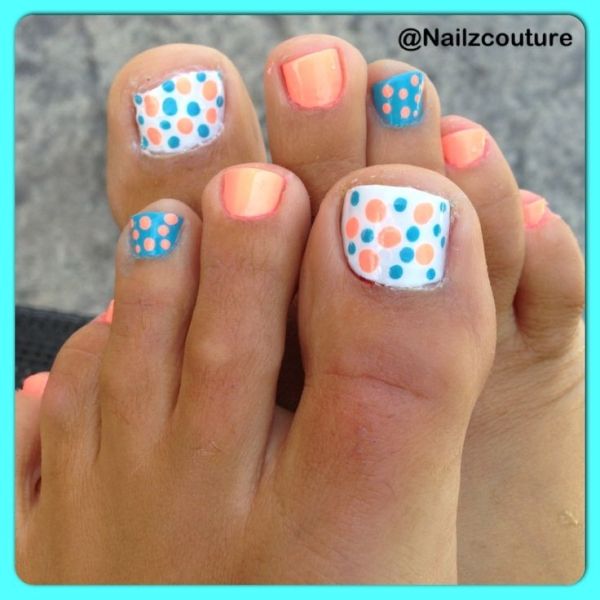 Best 25+ Cute Toenail Designs Ideas On Pinterest Toenails Poka Dot Toenail Design love that peach color - Best 25+ Cute Toenail Designs Ideas On Pinterest Toenails