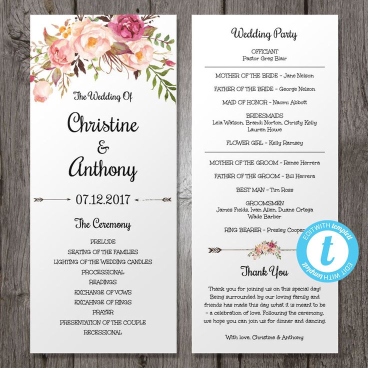 free wedding program templates for mac free wedding program templates for mac
