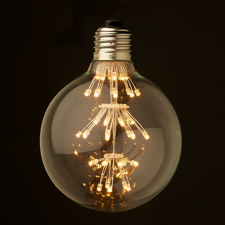 Dimmable 3 Watt Vintage Led E27 Clear 95mm Round Bulb Decorative Light Bulbs Globe Dimmable 3 Watt Vintage Led E27 Clear, Round Bulb Lights
