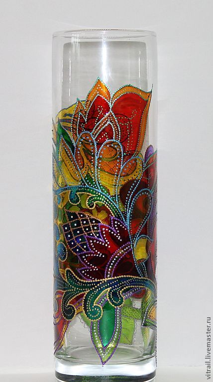 Elegant Painted Glass Vases From The Thrift Store Elegant Painted Glass Vases From The Thrift Store