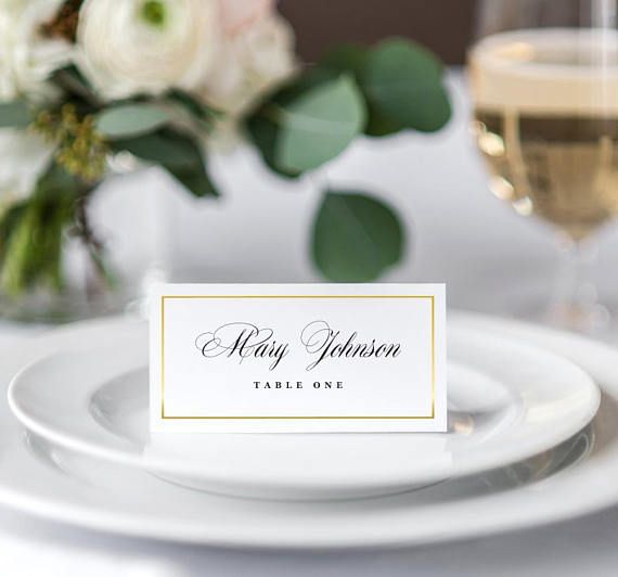 wedding reception place cards templates