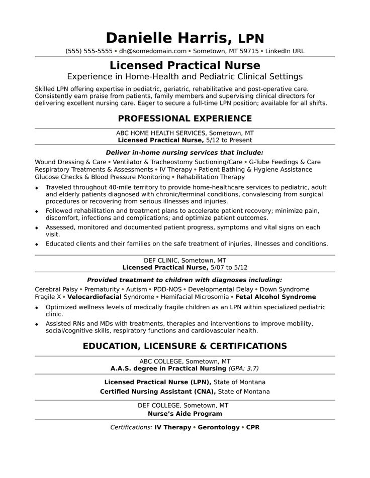 If your resume’s vitals are weak, examine this sample resume for a licensed practical nurse to get ideas on how you can revitalize your document.