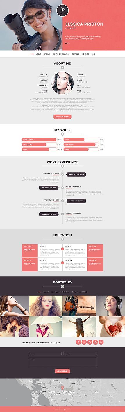 online portfolio resumes