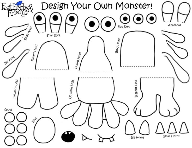 Download The Mix & Match Monsters - Crochet Pattern by Alicia Moore of Featherby & Friends. Design your ...