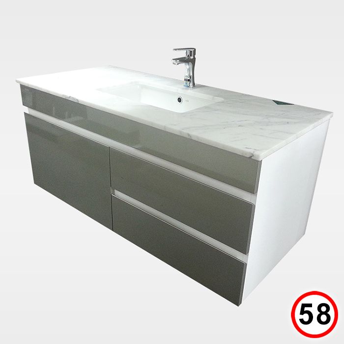 Custom Made Blanco Marble Vanity Metallic Polyurethane Sannine Custom Made Blanco Marble Vanity