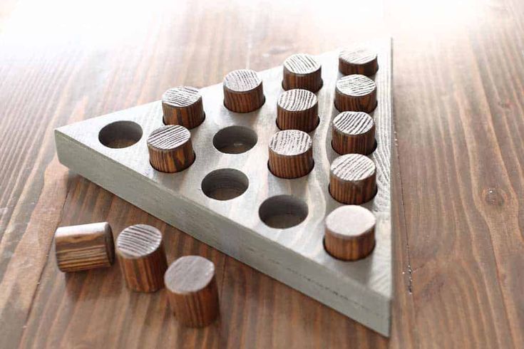 How To Make A DIY Triangle Peg Game TheDIYPlan Board Games Diy how-to-make-a-diy-triangle-peg-game-thediyplan-board-games-diy