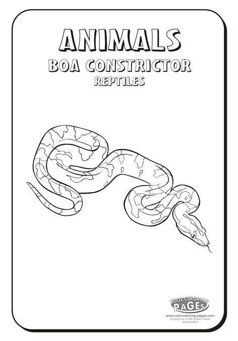 boa constrictor coloring page