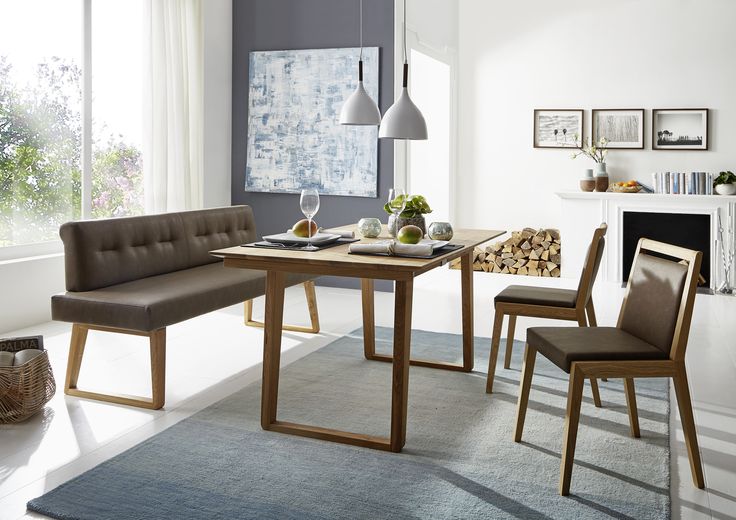 moderne Eckbank aus Eiche massiv und italienischem Echtleder - eckbank küche leder moderne Eckbank aus Eiche massiv und italienischem Echtleder - eckbank küche leder