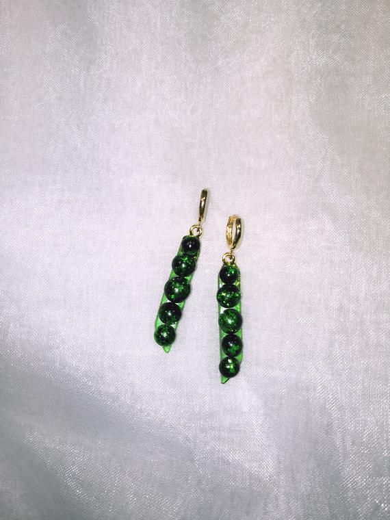 Petits Pois Aventurine Vert Verre Fusing Bijoux En Verre Bijoux Aventurine Verte