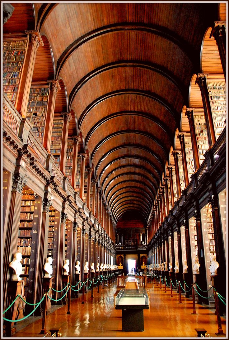Trinity College, Dublin’s Library, Ireland. Built in 1592, this library