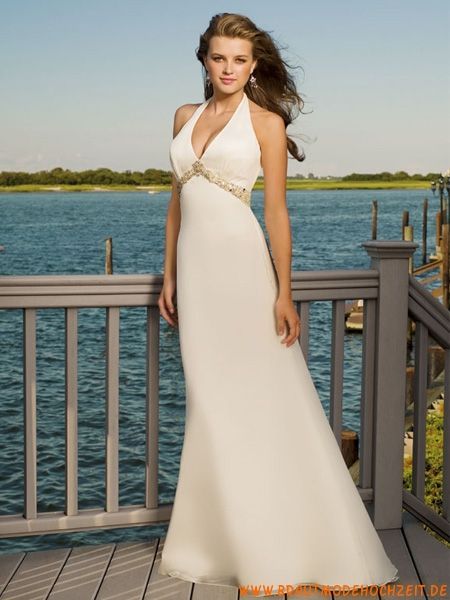 Inexpensive Simple Wedding Dress Made Of Chiffon Bottom Long V Neck Inexpensive Simple Wedding Dress Made Of Chiffon Bottom Long V Neck