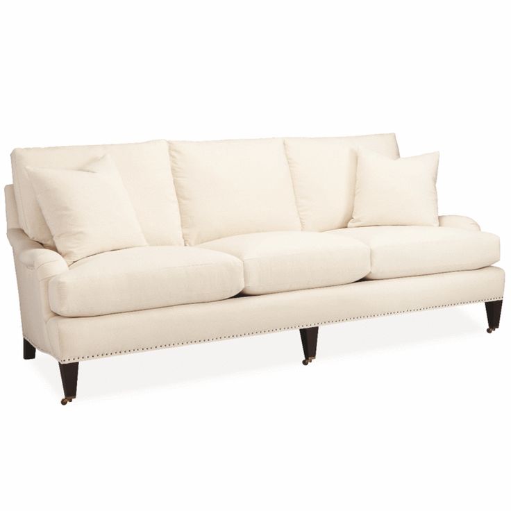 Lee Industries: Sofa 3 Seat Cushions - Casters And Nailhead Trim Lee Industries: Sofa 3 Seat Cushions - Casters And Nailhead Trim