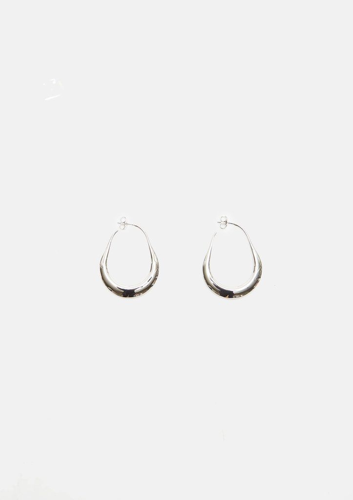 Hoop Drop Earrings One Size Silver In 2018 La Garconne Hoop Drop Earrings