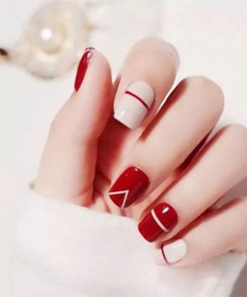 Most Charming Red And White Prom Nail Art Designs Nails Most Charming Red And White Prom Nail Art Designs