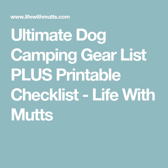 simple camping checklist