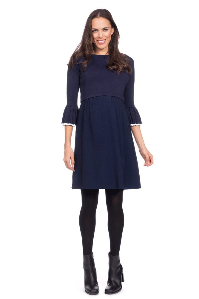 Seraphine Womens Casual A-line Layered Nursing Dress