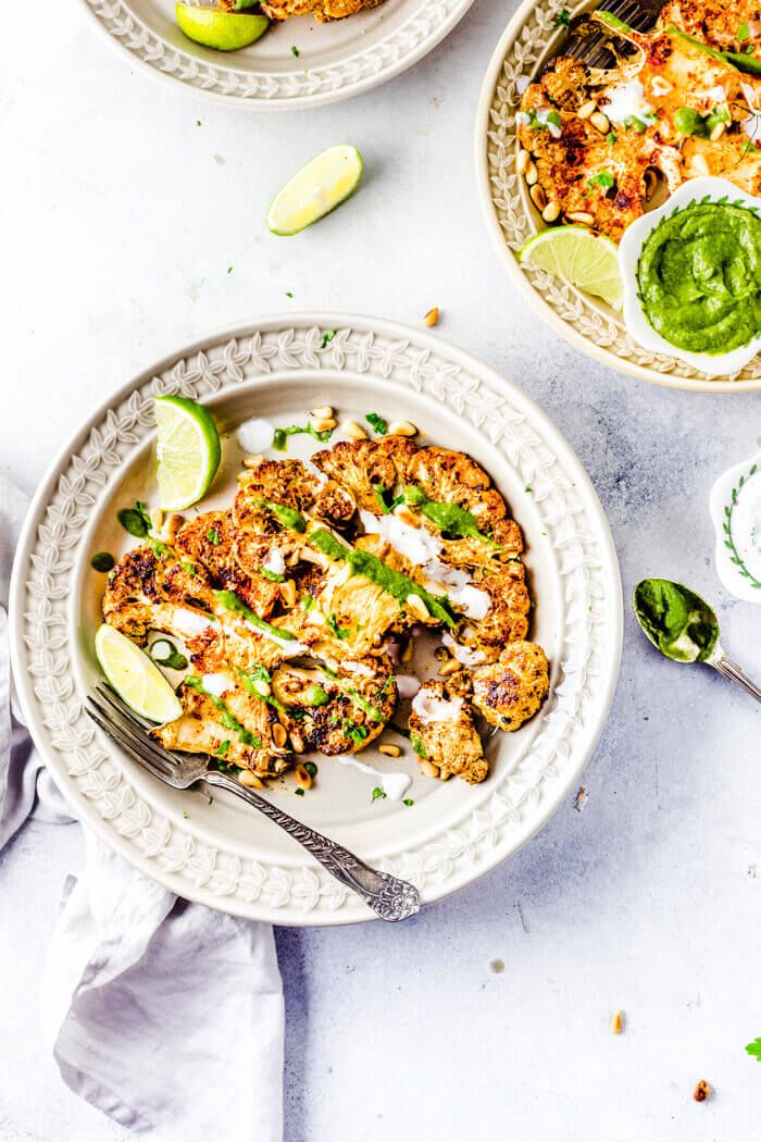 Cajun Roasted Cauliflower Steaks Cajun Roasted Cauliflower Steaks