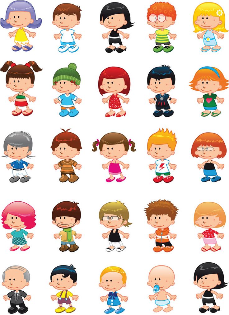 set of 25 different vector children figures in cartoon style for your designs related to children birthday cards posters web designs packaging etc - Free Children Cartoon set of 25 different vector children figures in cartoon style for your designs related to children birthday cards posters web designs packaging etc - Free Children Cartoon