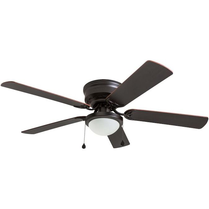Harbor Breeze Armitage 52 In Bronze Led Flush Mount Ceiling Fan 5 Blade Com 2021 With Light Kit Bronze Led Flush Mount Ceiling Fan, Bronze Ceiling Fan With Light And Remote