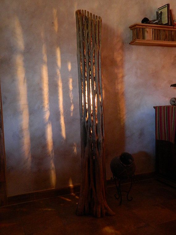 Home Decor Floor Lamp Southwestern Saguaro Cactus Rib Trunk Candelabra Light Southwestern Saguaro Cactus Rib Trunk, Saguaro Cactus Floor Lamp