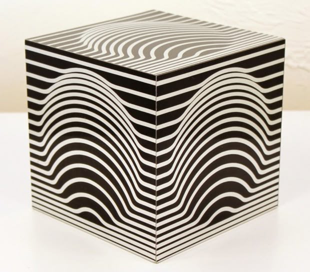Графика на кубе рисунки Victor Vasarely - The Master Of Op-Art Op art, Art cube, Op art lessons