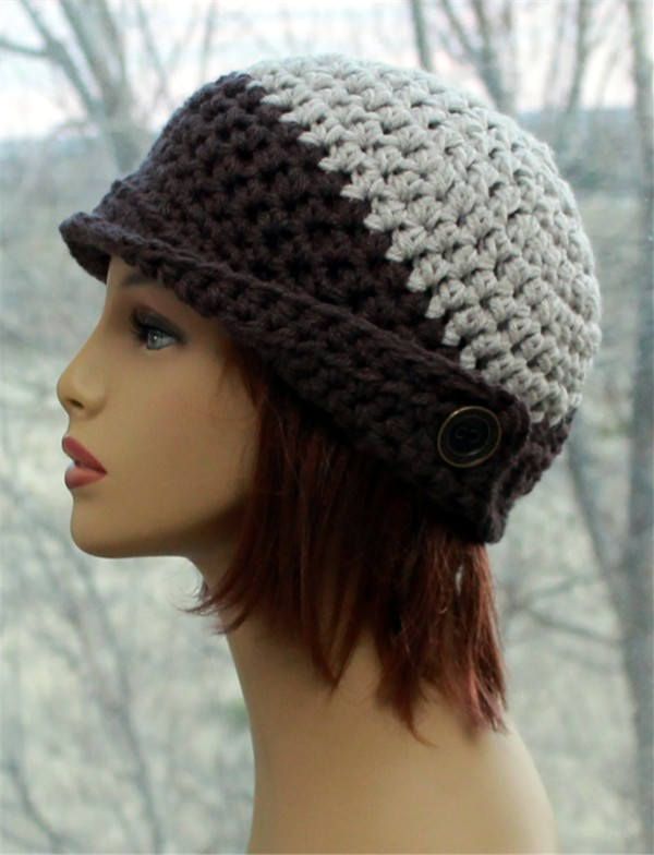 Brown Hats For Women Girls Beanie Hats Knit Hats Brim Sale