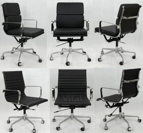 Vital Eames Style Leather Soft Pad Ribbed Home Office Executive Computer Chair Ebay Vital Eames Style Leather Soft Pad Ribbed Home Office Executive Computer Chair Ebay