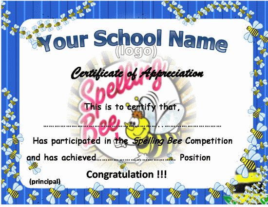 7 best Spelling Bee images on Pinterest Bee certificate - best of blank certificate design 7 best Spelling Bee images on Pinterest Bee certificate - best of blank certificate design