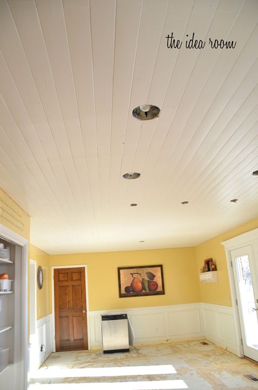 18 Best Ceilings Images On Pinterest Kitchen My House How To Diy A Wood Plank Ceiling