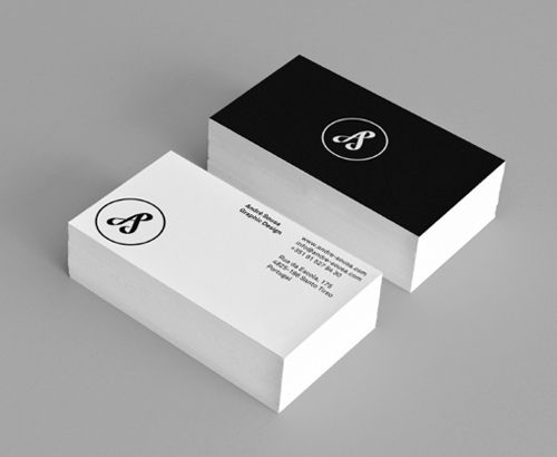black business card