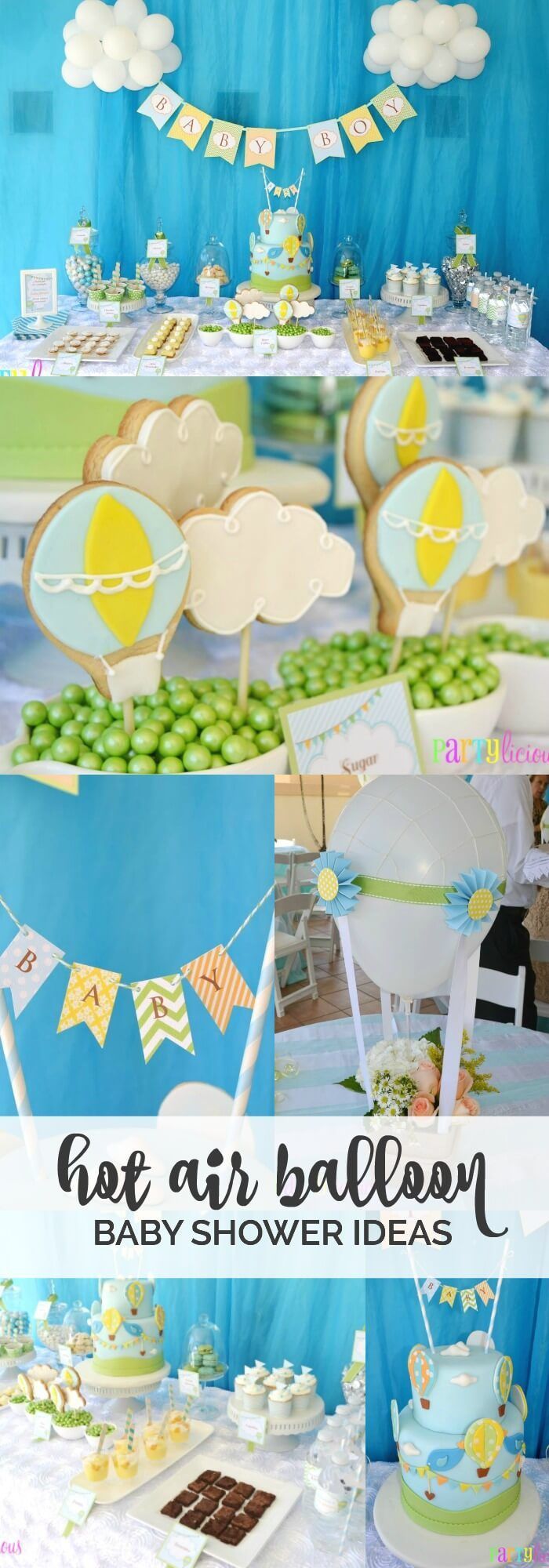 897 Best 1st Birthday Themes Boy Images On Pinterest Anniversary Boy S Hot Air Balloon Party Theme