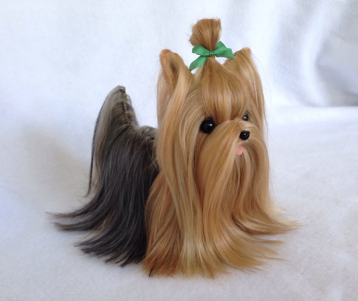 Felt Yorkie Pattern | needle felted yorkie with real yorkie hair karen Felt Yorkie Pattern | needle felted yorkie with real yorkie hair karen