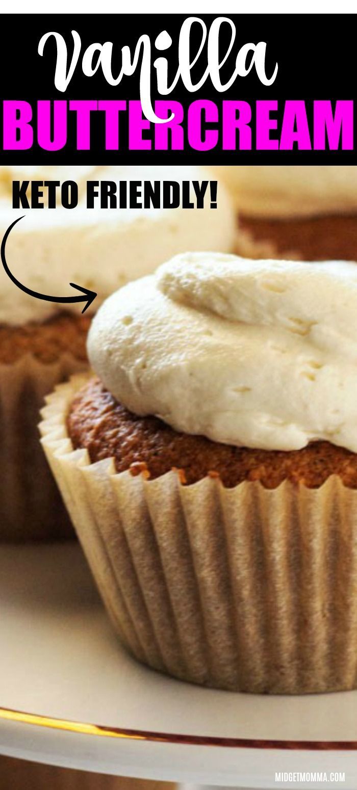 A Creamy Sweet And Amazing Keto Vanilla Buttercream Frosting That Everyone Is Going To Love Vanilla Frosting Recipes Frosting Recipes Healthy Frosting Recipes