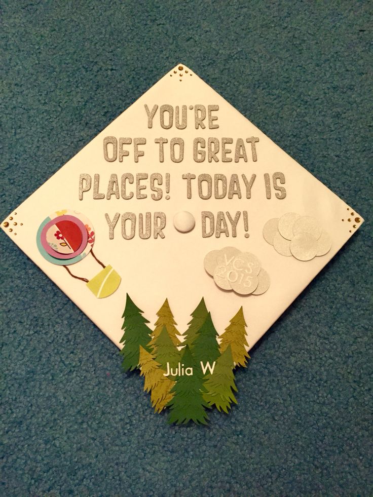 Graduation cap design! Quoting Dr. Seuss's book "Oh The ...