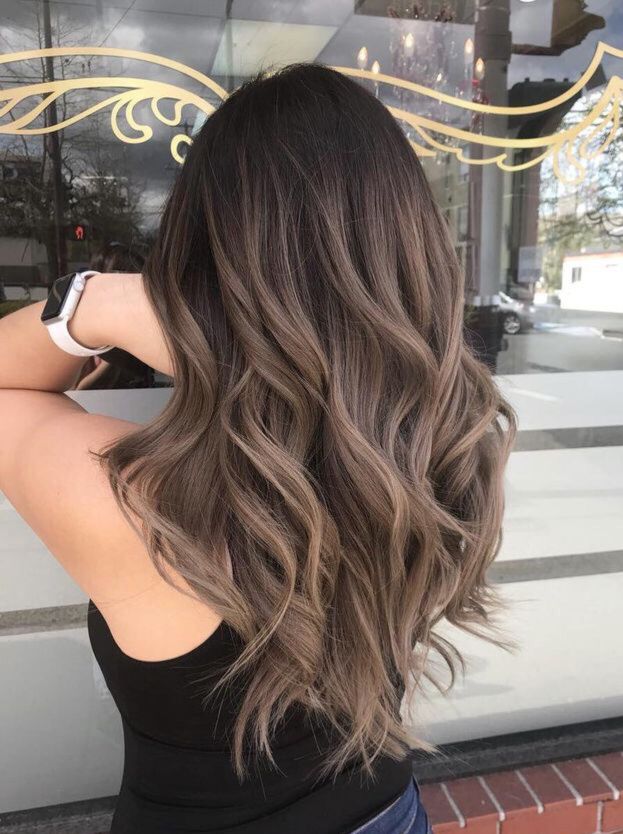 ashy brunette balayage