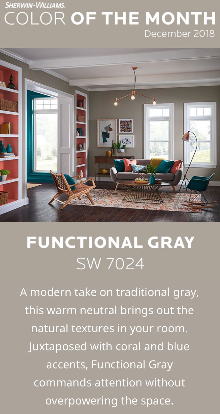 Sherwin Williams – Functional Gray | Interior paint colors schemes
