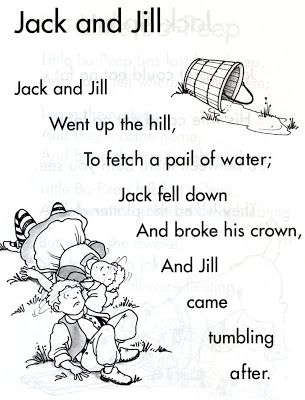 Jack And Jill Nursery Rhyme Things Jack And Jill Nursery Rhyme Things I Grew Up Pinterest Rhymes
