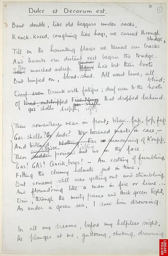an explication of dulce et decorum est by wilfred owen Part 1 of the line by line analysis of wilfred owen's 'dulce et decorum est' created by p dunning. an explication of dulce et decorum est by wilfred owen Part 1 of the line by line analysis of wilfred owen's 'dulce et decorum est' created by p dunning.