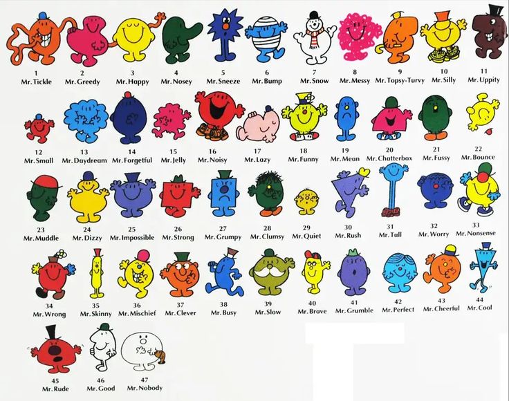 Mr. Men | Man character, Mr men, Children's book illustration