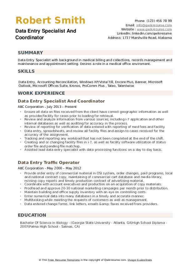 27 data entry resume example in 2020 resume examples modern resume samples 2020 administration