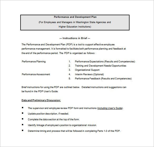 employee development plan template and performance word employee development plan template word