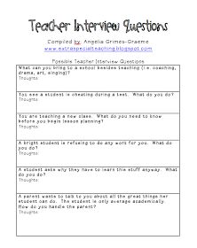 15 best Teacher interview questions images on Pinterest | Elementary