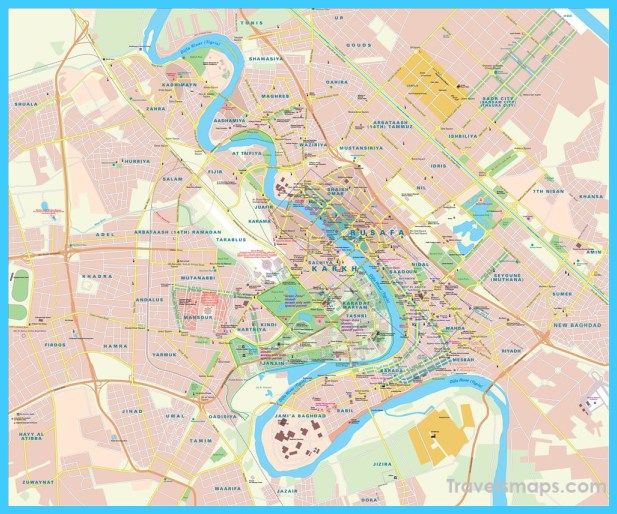 map of baghdad vacations travel map holiday