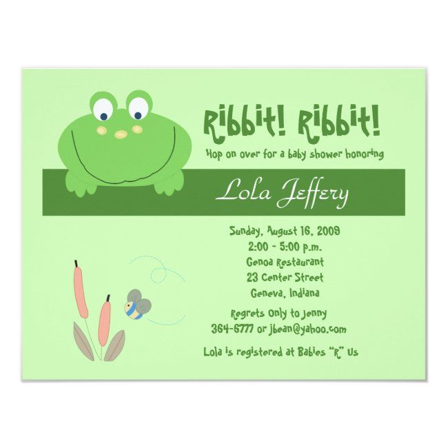 Green Frog Chalkboard Birthday Party Invitation with picture Boy Prince Frog Green Party Theme Invite Custom DIY
