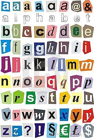 magazine letter fonts