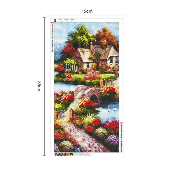 5D DIY Full Drill Round Diamond Painting Scenery Cross Stitch Mosaic Craft Kits