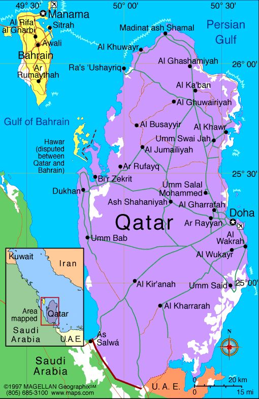 major tourist attractions in qatar map