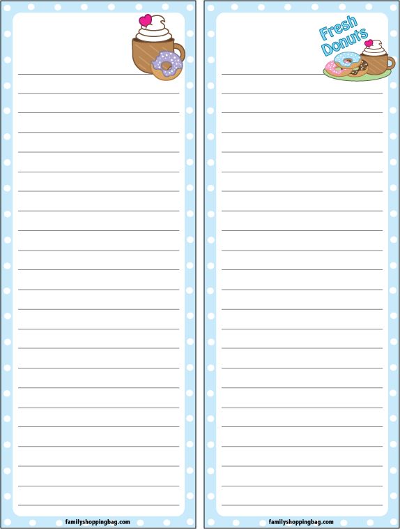 grocery list stationery