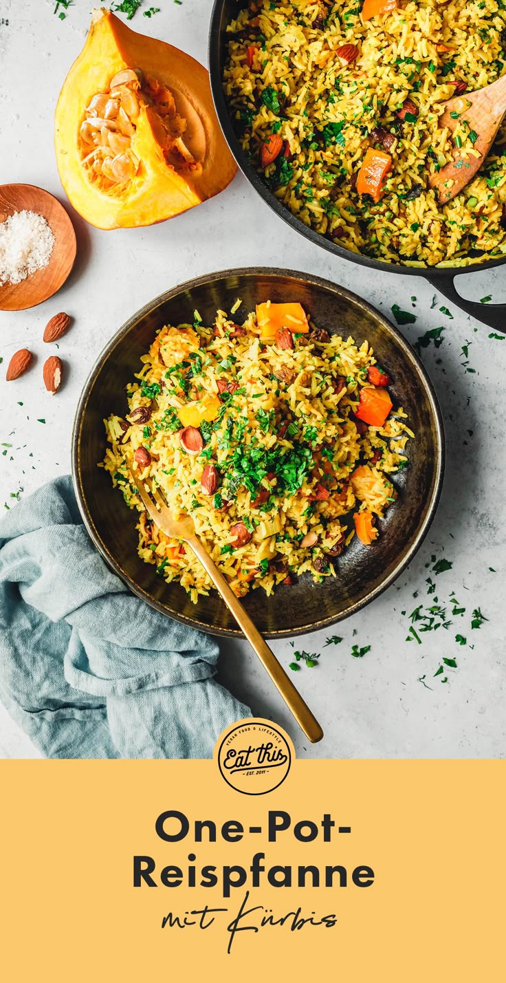 One-Pot-Reispfanne mit Kürbis