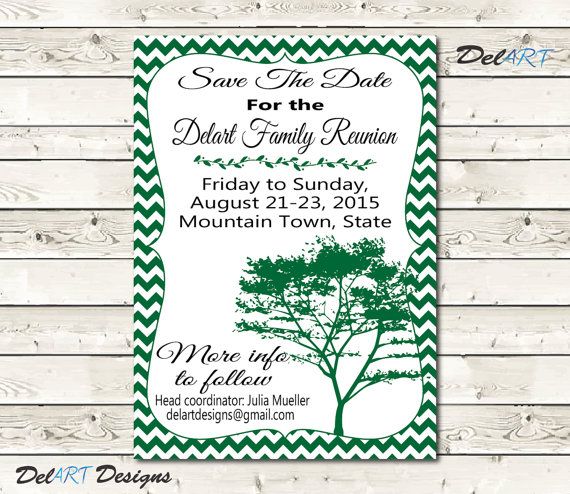 22 Best Family Reunions Save The Date Images On Pinterest Family Gatherings Family Meeting Free Printable Save The Date Family Reunion Templates